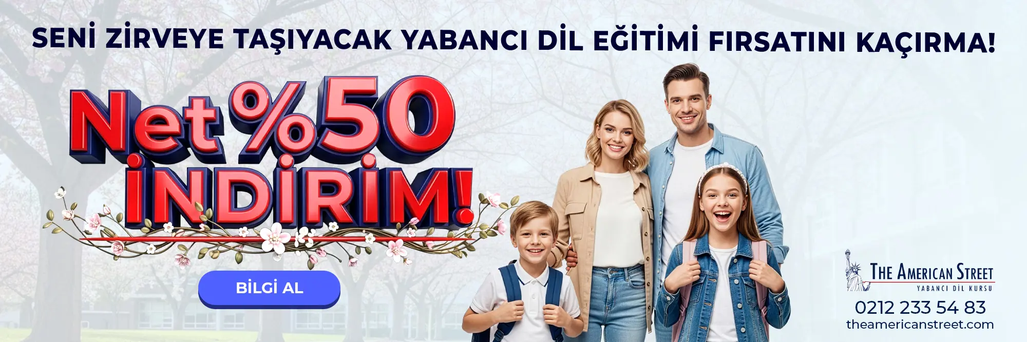 Sizi Zirveye Taşıyacak Yabancı Dil Eğitim Fırsatını Kaçırma! Net %50 İndirim!